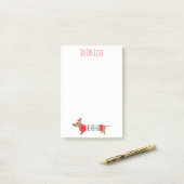 Weihnachts-Dackel Post-it Klebezettel (Auf Schreibtisch)