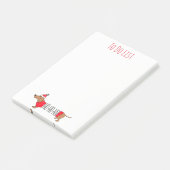 Weihnachts-Dackel Post-it Klebezettel (angewinkelt)