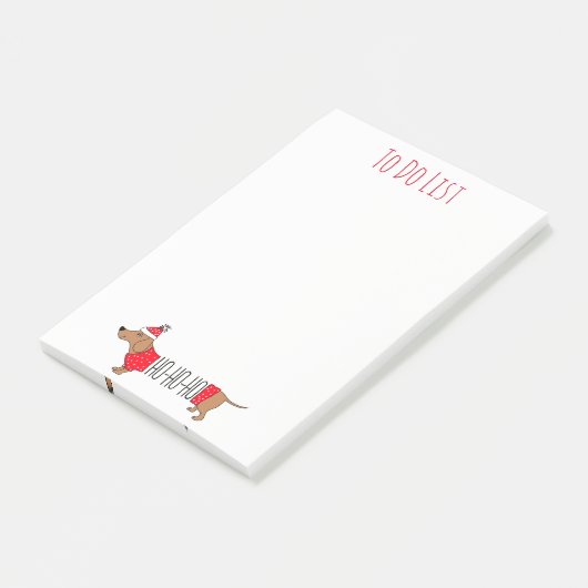 Weihnachts-Dackel Post-it Klebezettel (angewinkelt)