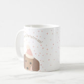 Weihnachts-Dackel Puppy Dog Editable Colors Kaffeetasse (Vorderseite Links)