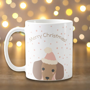 Weihnachts-Dackel Puppy Dog Editable Colors Kaffeetasse