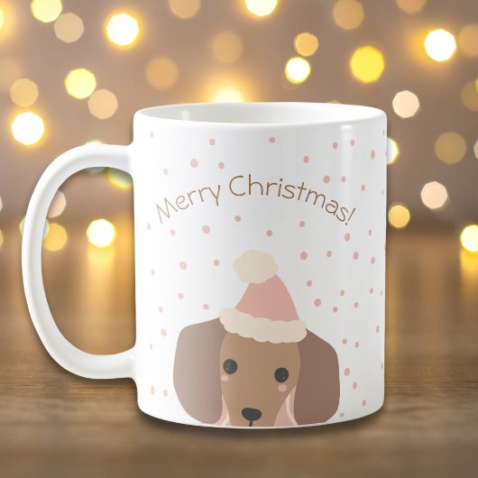 Weihnachts-Dackel Puppy Dog Editable Colors Kaffeetasse