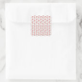Weihnachts-Dackel Quadratischer Aufkleber (Tasche)