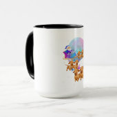 Weihnachts-Dackel Rentier Santa Dog Mama Tasse (Vorderseite Links)