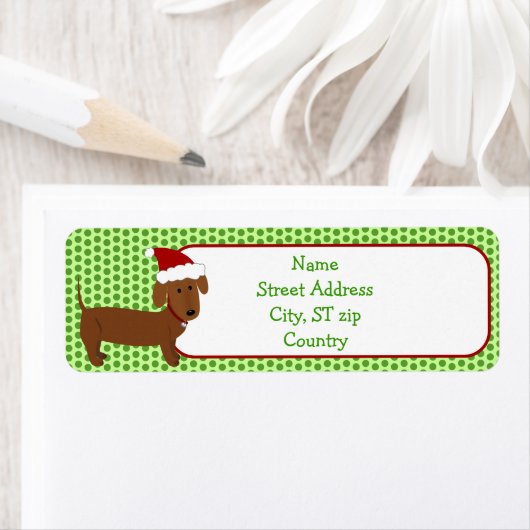 Weihnachts-Dackel-Rücksendeadresse (Insitu)