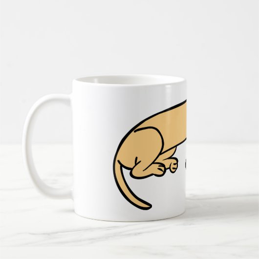 Weihnachts-Dackel Schlafen Tasse (Links)