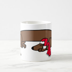 Weihnachts-Dackel Schlafen Tasse