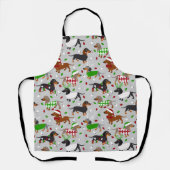 Weihnachts-Dackel Schürze (Vorderseite)