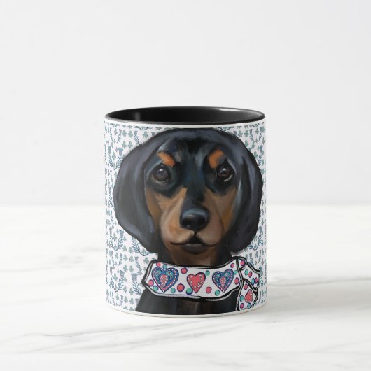 Weihnachts-Dackel Tasse (Zentrum)