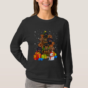 Weihnachts-Dackel Tree Funny Pajamas T-Shirt