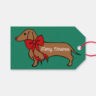  Weihnachts-Dackel-Welpen-Geschenkanhänger Geschenkanhänger