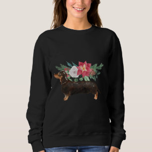 Weihnachts-Dackel Wiederholung Muster Wasserfarbe Sweatshirt
