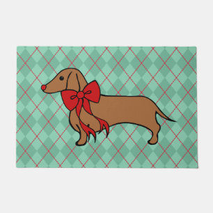 Weihnachts-Dackel Willkommen Doormat Rug Fußmatte