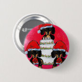 Weihnachts-Dackeln Button (Vorne & Hinten)