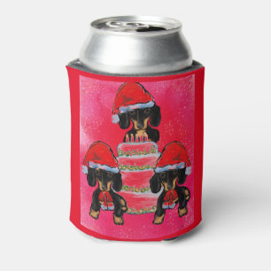 Weihnachts-Dackeln Dosenkühler