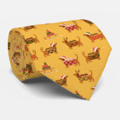 Weihnachts-Dackeln Neck Tie Krawatte (Gerollt)