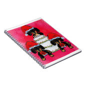 Weihnachts-Dackeln Notizblock (Rechte Seite)