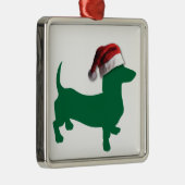 Weihnachts-Dackeln Ornament Aus Metall (Rechts)