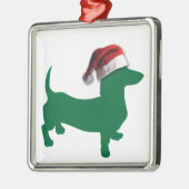 Weihnachts-Dackeln Ornament Aus Metall (Links)