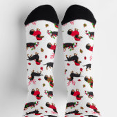 Weihnachts-Dackeln Socken (Oben)