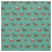 Weihnachts-Dackeln Stoff (Muster)