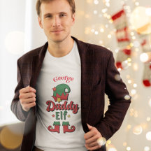 Weihnachts-Daddy Elf personalisierte Männer-T - Sh