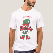 Weihnachts-Daddy Elf personalisierte Männer-T - Sh T-Shirt (Vorderseite)