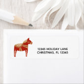 Weihnachts-Dala-Horse-Rücksendeadresse (Insitu)