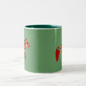 Weihnachts-Dala-Horse-Tasse Zweifarbige Tasse (Mittel)