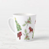 Weihnachts Dala Horses Tasse (Linke Ecke)