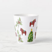 Weihnachts Dala Horses Tasse (Vorderseite)