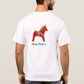 Weihnachts-Dala-Pferde-T - Shirt (Rückseite)