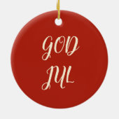 Weihnachts-Dalapferd Keramik Ornament (Hinten)