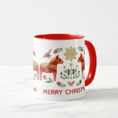 Weihnachts-Dalapferd Tasse (VorderseiteRechts)