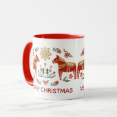 Weihnachts-Dalapferd Tasse (Vorderseite Links)