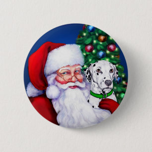 Weihnachts-Dalmatiner Button