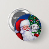 Weihnachts-Dalmatiner Button (Vorne & Hinten)