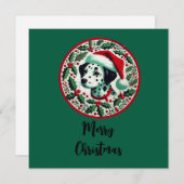 Weihnachts-Dalmatiner Feiertagskarte (Vorne/Hinten)