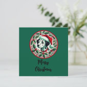 Weihnachts-Dalmatiner Feiertagskarte (Stehend Vorderseite)