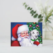 Weihnachts-Dalmatiner Feiertagspostkarte (Stehend Vorderseite)