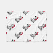 Weihnachts-Dalmatiner Fleecedecke (Vorderseite (Horizontal))
