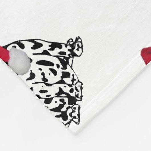 Weihnachts-Dalmatiner Fleecedecke (Ecke)