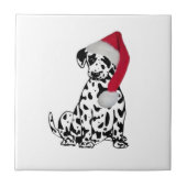Weihnachts-Dalmatiner Fliese (Vorderseite)