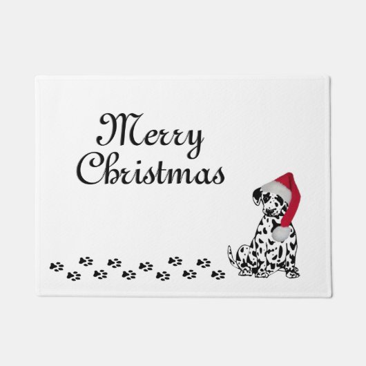 Weihnachts-Dalmatiner Fußmatte (Vorderseite)