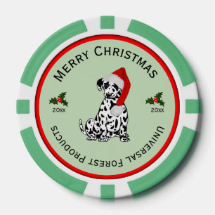 Weihnachts-Dalmatiner-Geschäftsgrüße Pokerchips