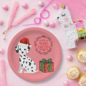 Weihnachts Dalmatiner & Geschenke Papier Teller! Pappteller (Party)