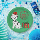 Weihnachts Dalmatiner & Geschenke Papier Teller! Pappteller (Party)