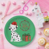 Weihnachts Dalmatiner & Geschenke Papier Teller! Pappteller (Party)