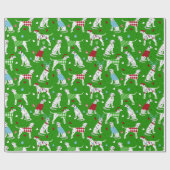 Weihnachts-Dalmatiner Geschenkpapier (Flach)