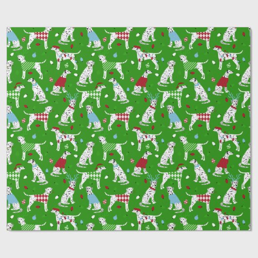 Weihnachts-Dalmatiner Geschenkpapier (Flach)